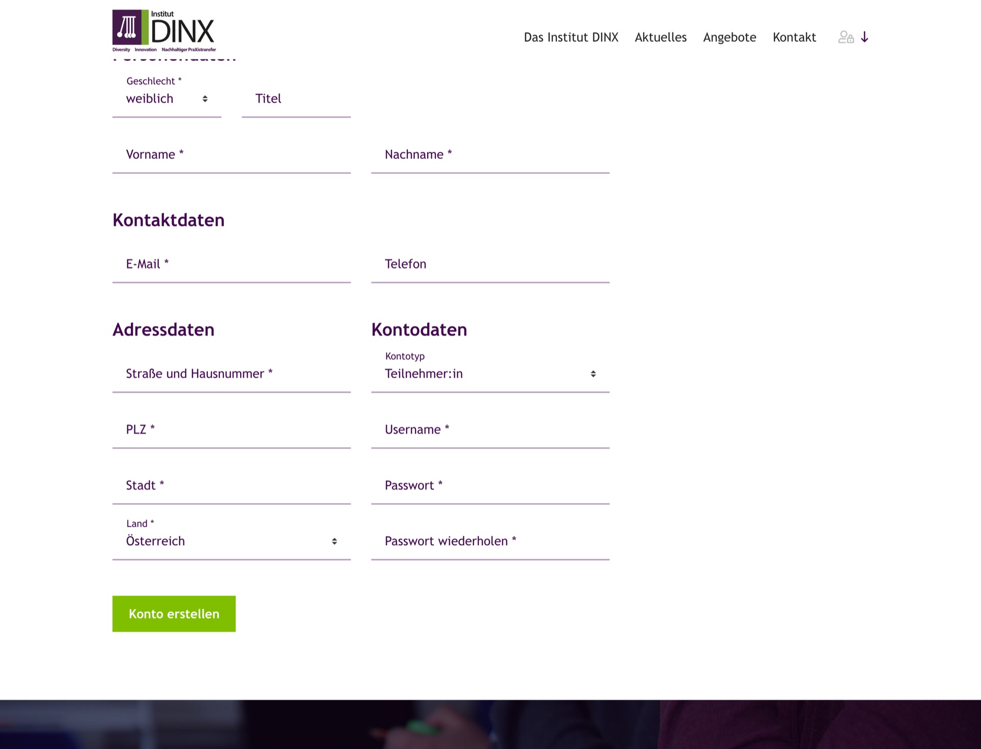Registrierung