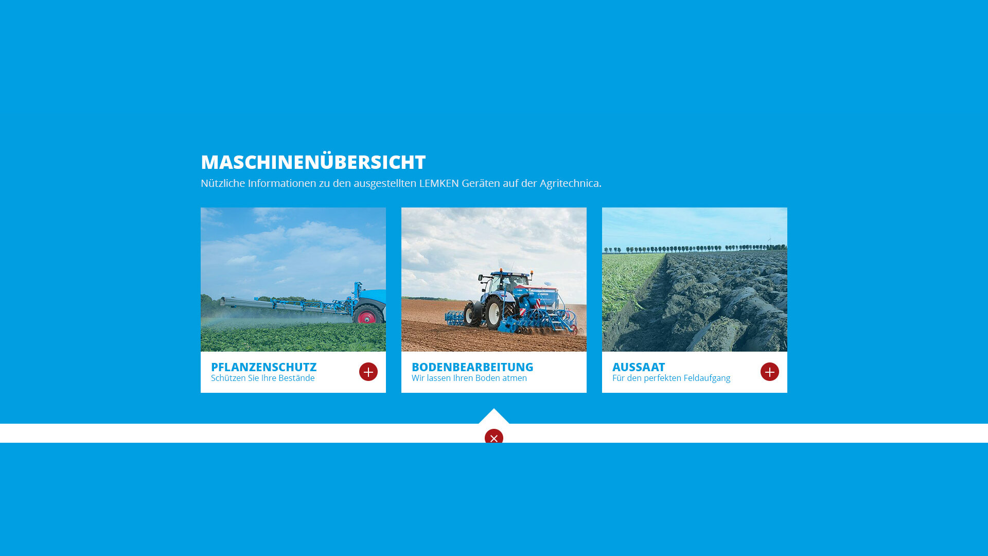 Maschinenübersicht auf dem Stand